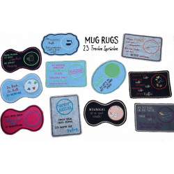 Stickserie ITH - Mug Rug 23x Freche Sprüche